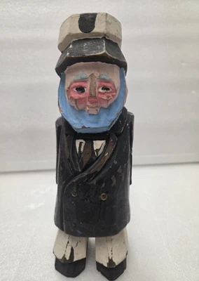 Carved Wooden Nautical Sea Captain Sailor Figurine 9" Fisherman - Image 1 of 4