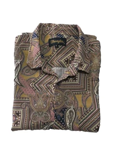 Wrangler Casual Paisley Short Sleeve Shirt Men's Size S - Picture 1 of 7