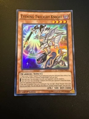 Yugioh - Evening Twilight Knight DOCS-EN023 Super Rare 1st Ed NM - Image 1 of 2