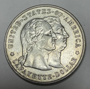 1900 Lafayette Silver Dollar Commemorative About Uncirculated AU Details - Picture 1 of 2