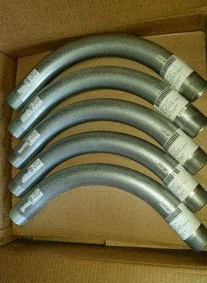 GARVIN 10pc Galvanized Steel Rigid Conduit Elbow Bend 90 Degree 1.5" Sweep ANSI 1 case