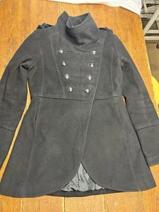 LIVING DOLL Womens Black Long Sleeve Jacket Old Militaria Style Lined Size 10 - Picture 1 of 14