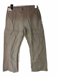 NWT WRANGLER Teen Boys Husky Fit Adjusts 34 Waist Cargo Pants (Khaki) x30" Sz 18 - Picture 1 of 3