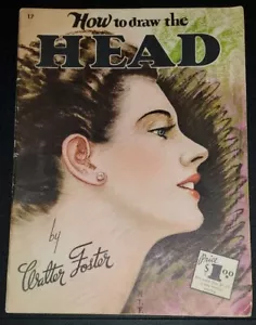 Vintage Walter Foster Wie man den Kopf zeichnet #17 Skizze Lehrbuch - Bild 1 von 5