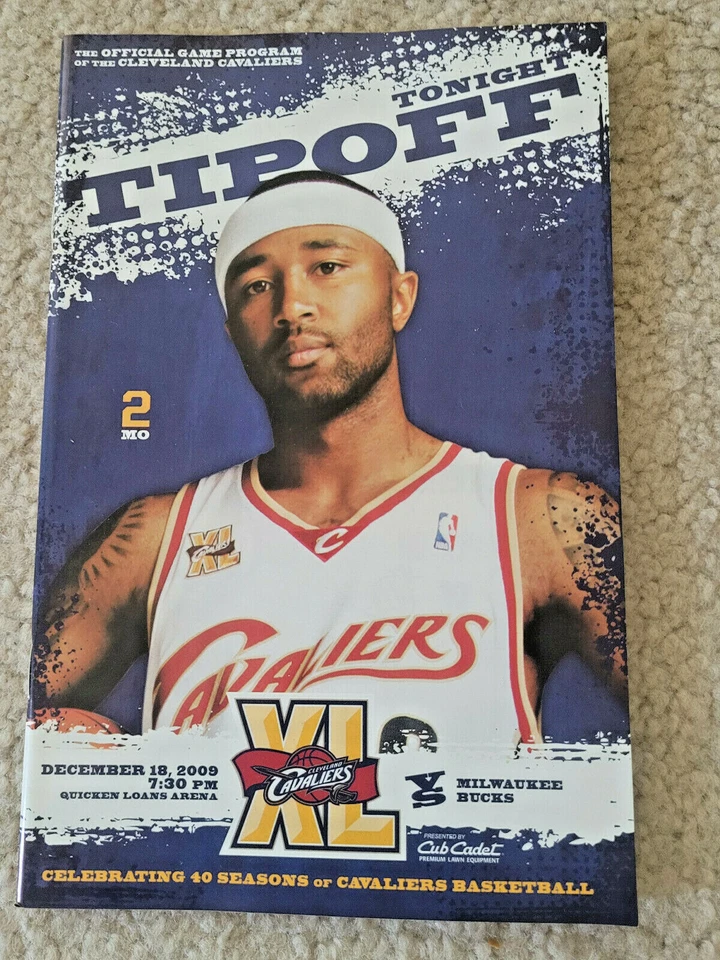 12/18 2009 SGA CLEVELAND CAVALIERS VS MILWAUKEE BUCKS MO WILLIAMS TIPOFF PROGRAM - Image 1 of 1