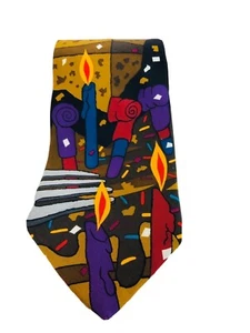 NWOT Vintage Beatles 1991 Mens Tie Birthday Apple Corp Ltd 100% Silk Black - Picture 1 of 12