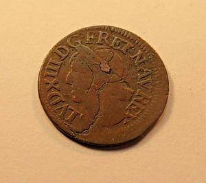 France Copper Double Tournois 164X, KM 127 - Bild 1 von 2