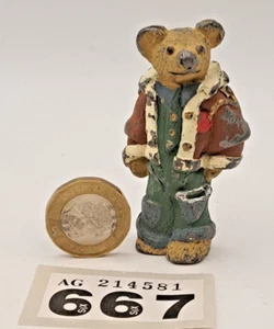 60mm solid cast lead teddy bear figure: Pilot - Picture 1 of 9