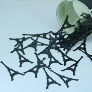 Confetti Eiffel Tower Black - 2 Pchs or 1/2 lbs - FREE SHIP (9278) - Picture 1 of 14