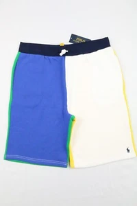 Polo Ralph Lauren Classics Color Block  Fleece White Multi Youth Shorts XL 18-20 - Picture 1 of 9