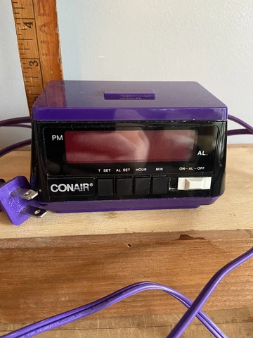 Conair Electric Purple Vintage Alarm Clock Cover