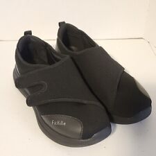 Fitville Black Diabetic Orthopaedic Shoes mens 10.5 Wide  hook & loop comfort  