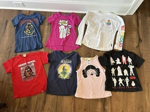 DISNEY STAR WARS HARRY POTTER T-SHIRTS SIZE 6/7/8 LOT X 7 WASHED VERY NICE CLEAN - Picture 1 of 14