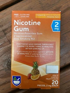 Rite Aid Nicotine Gum Coated Fruit Flavor 20 Pieces 2mg Exp 9/25 - Picture 1 of 2