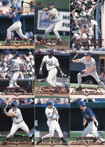 1998 Pacific Crown Collection Red Threatt Kansas City Royals Complete Team Set