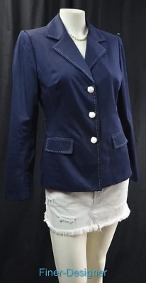 ANTONIO MELANI Vestido de Carrera Traje Blazer Abrigo Ligero Algodón Elástico Talla 4 NUEVO $199 Foto 1 de 4