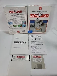 Parker Brothers Monopoly Virgin Games PC IBM Tandy CGA EGA 5 1/4" Disc COMPLETE - Picture 1 of 5