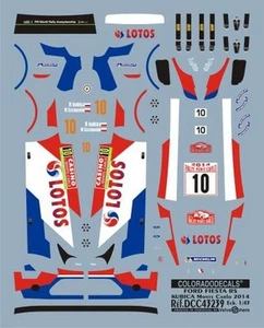 DECALS 1/43 FORD FIESTA RS WRC - #10 KUBICA - MONTE CARLO 2014 - COLORADO 43239 - Imagen 1 de 1