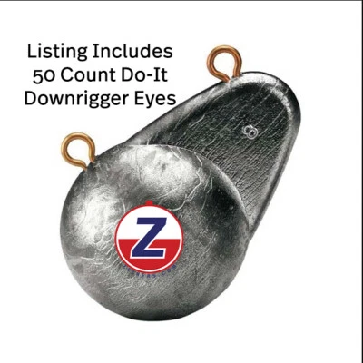 LF 3426 Do-It Downrigger Ball Mold includes 50 Wire Eyes - 1 cav 10 lb weight - Image 1 of 2