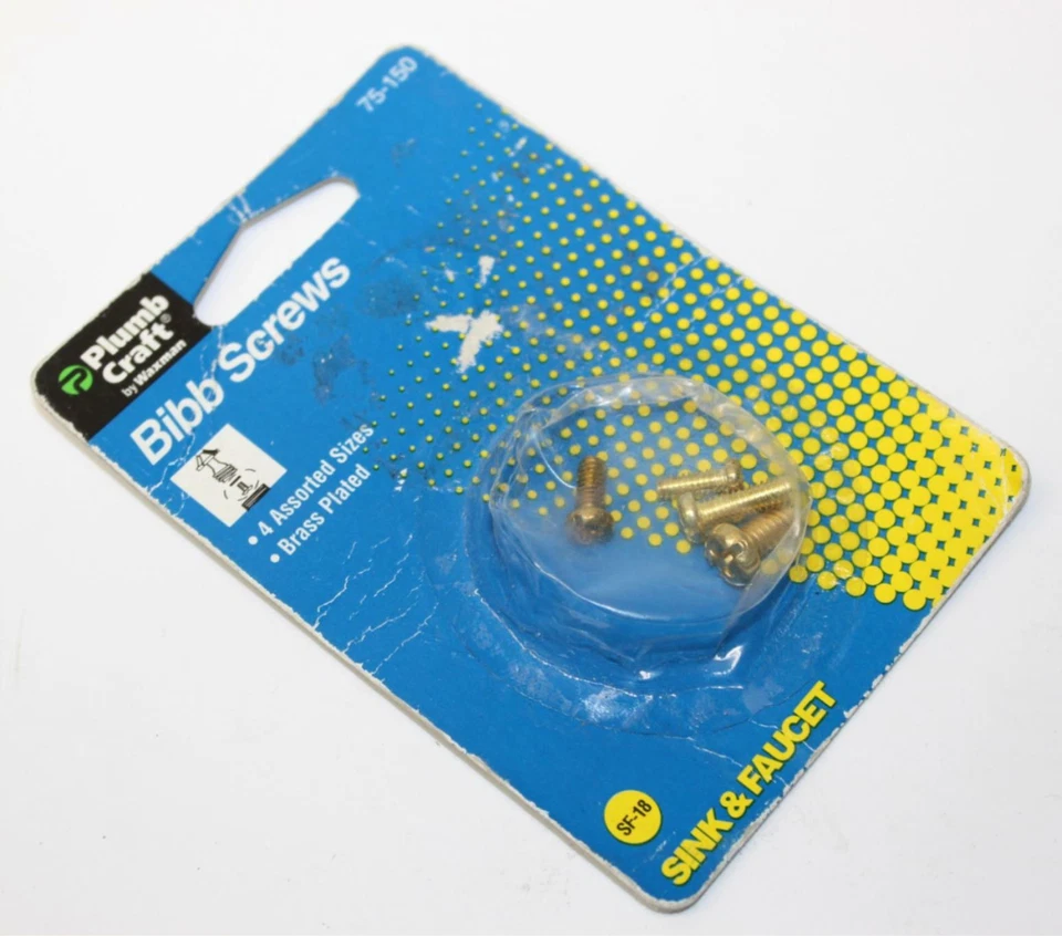 Tornillos para fregadero y grifo Waxman Plant Craft 75-150 4 tamaños enchapados en latón Foto 1 de 1