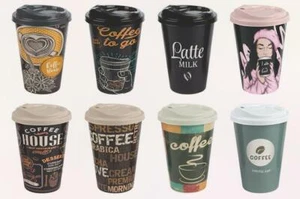 STRONG RIPPLE EINWEG-PAPIER-KAFFEETASSEN FÜR HEISSGETRÄNKE & DECKEL 450ml UK - Bild 1 von 1