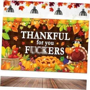 Friendsgiving Party Decorations, Thankful for You Banner - Picture 1 of 8