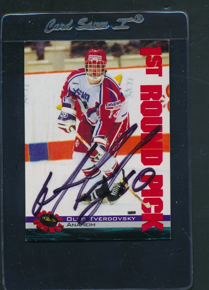 1994/95 Classic #2 Oleg Tverdovsky Anaheim Signed Auto *D6471 - Image 1 of 1