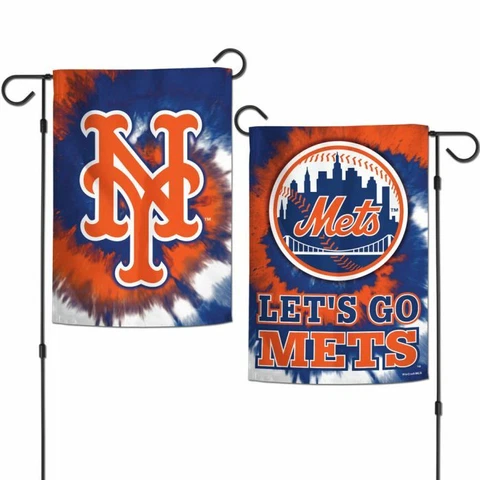 Brand New MLB New York Mets 2 Sided Premium  12.5 X 18" Tie Dye Garden Flag Cover