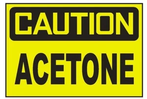 Caution Acetone Sticker Decal Sign D686 - Picture 1 of 1