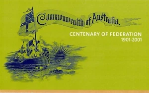 2001 Australia Centenario de la Federación Juego de 4 y mini hoja paquete de estampillas, en muy buen estado - Imagen 1 de 3