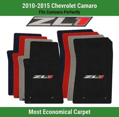 Lloyd Velourtex Front Carpet Mats for '10-15 Chevrolet Camaro w/Camaro ZL1 Logo - Image 1 of 4