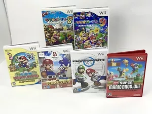 Wii Mario Party 8 9 Kart New Super Mario Bros Lot 6 Nintendo NTSC-J Game Japan - Picture 1 of 15