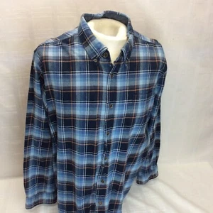 WETTERFESTES VINTAGE Herren kariertes Flanellhemd blau hellbraun weiß, Gr. XXL - Bild 1 von 11