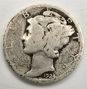 1924 P Mercury Dime AG/G You Grade it! 90% Silver Type Coin Free Ship! - Picture 1 of 4