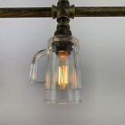 Industrial Steampunk Lighting Iron Pipe Edison Glass Ceiling Bar Light Chain