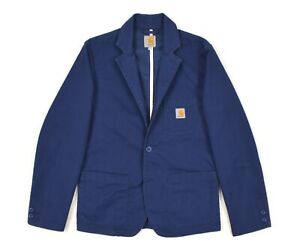 CARHARTT Men's Sid Blazer Jacket Sport Coat Collared Unlined Blue Size M