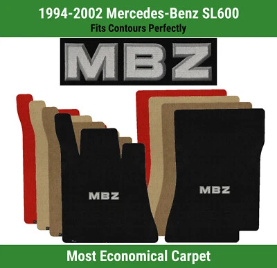 Alfombrillas delanteras Lloyd Velourtex para Mercedes-Benz SL600 '94-02 con apliques MBZ Foto 1 de 4