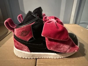Jordan 1 Mid Bow TD 7c Toddler 'Noble Red' w/o Box - Picture 1 of 6