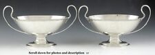 Pair Antique 1781 English Georgian Sterling Silver Sauce Boats Tureens Dishes