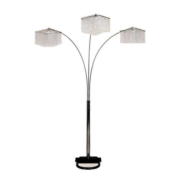 Ore International 6932 84H 3 Crystal Inspirational Arch Floor Lamp