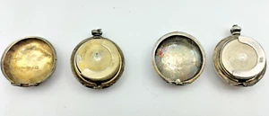 Antique 2x Sterling Silver Sovereign Case x2 William Neale 1890 + another - AF - Picture 1 of 15