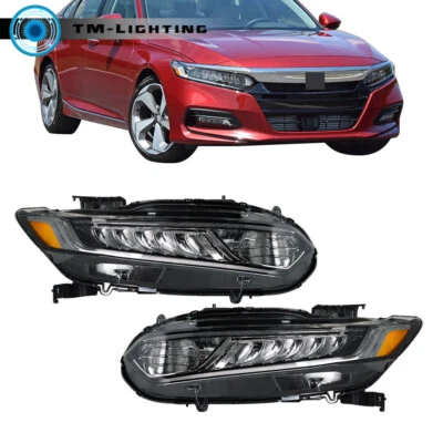 Par de faros halógenos con LED DRL para Honda Accord 2018 2019 2020 Foto 1 de 4