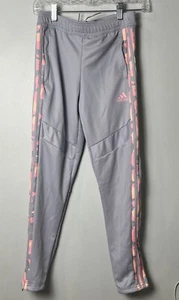 Adidas Tiro 19 Soccer Pants Youth Girls M AeroReady Soccer Grey and Pink - Picture 1 of 4