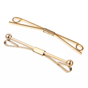 2 Stücke stilvolle Hemd Kragen Clip Bar Krawatte Brosche - Bild 1 von 12