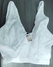 CITY BRAS Ultra comfort cotton overhead vest bra 34DD White