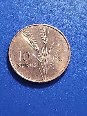 Turkey 10 Kurus 1973  Coin  ( KM.# 891.2 ) - Image 1 of 2