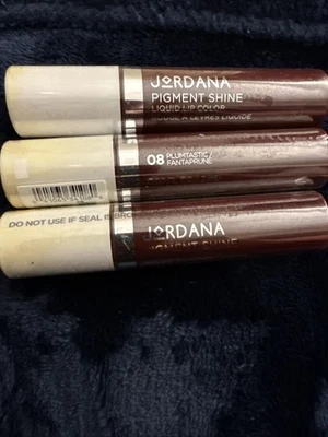Lote de 3 JORDANA pigmento brillo líquido color labios - 08 PLUMTASTIC púrpura Foto 1 de 2