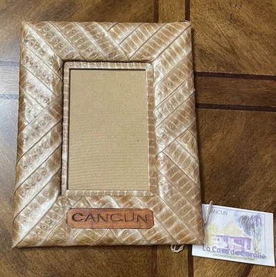 Marco de fotos hecho a mano Cancún 8x10 foto 4x6 recuerdo vacaciones México Foto 1 de 4