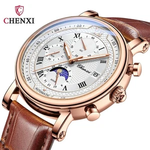 ⌚ Reloj de negocios de lujo CHENXI 973 - fase lunar, fecha, impermeable, número romano - Imagen 1 de 27