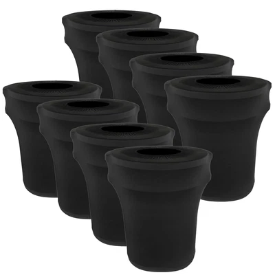 32 Gallon Stretch Spandex Trash Can Cover, 8 Pack Outdoor Fitted Waste Container - Image 1 of 4